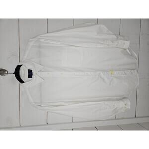 Hunt Club size 14 white cotton button up shirt